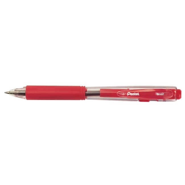 Pix cu mecanism, Pentel, BK-437, 0.7 mm, plastic, rosu BPTCPE103221