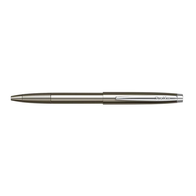Pix cu mecanism Scrikss Titanium, corp metalic, varf M, scriere albastra BPTCWM071967