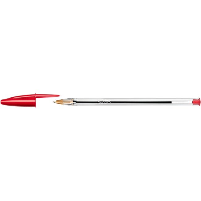 Pix fara mecanism BIC, Cristal Medium, 1.0 mm, scriere rosie BPTCCT8009