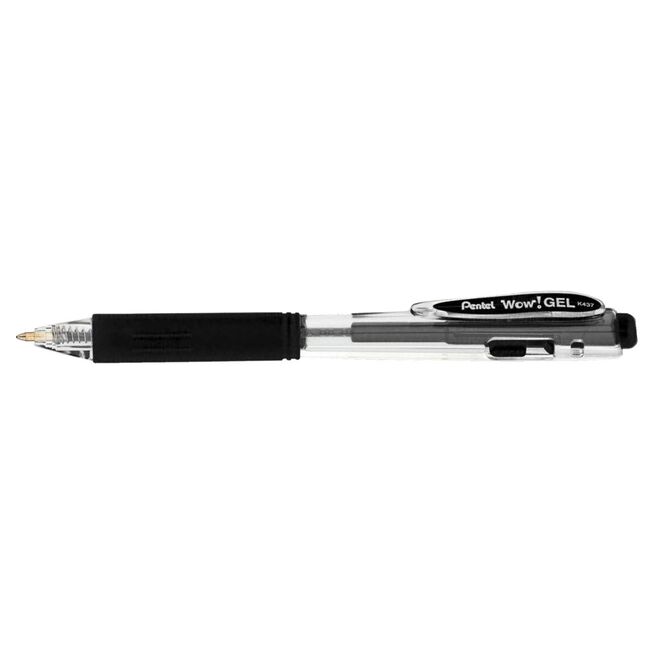 Roller cu gel, Pentel, Wow!Gel, 0.7 mm, plastic, negru BPTCPE101240