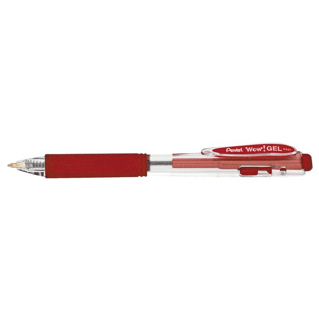Roller cu gel, Pentel, Wow!Gel, 0.7 mm, plastic, rosu BPTCPE101241