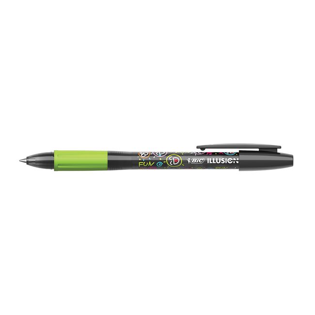 Roller cu gel BIC Gelocity Illusion, fara mecanism, 0.7mm, negru BPTCCT8040