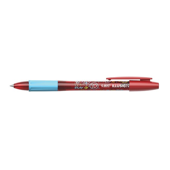 Roller cu gel BIC Gelocity Illusion, fara mecanism, 0.7mm, rosu BPTCCT8041