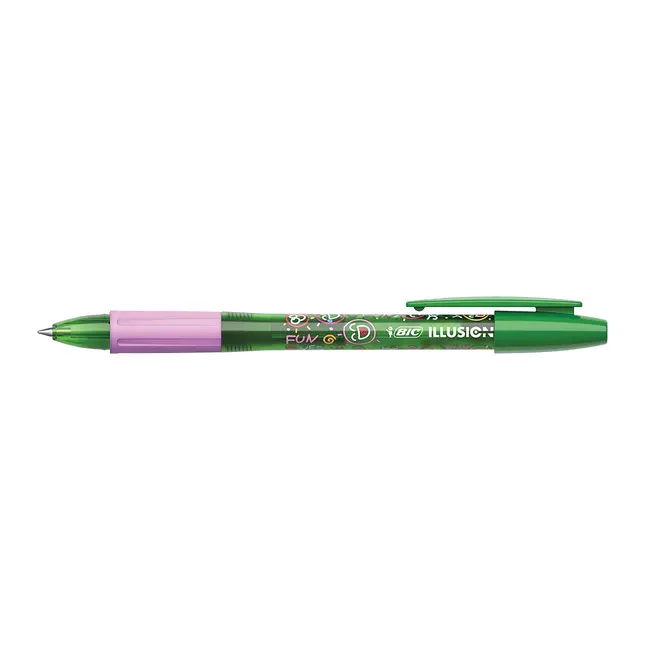 Roller cu gel BIC Gelocity Illusion, fara mecanism, 0.7mm, verde BPTCCT8043
