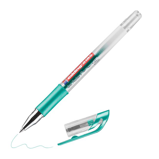 Roller cu gel Edding 2185, varf 0.7 mm, verde metalic BPTCED218574