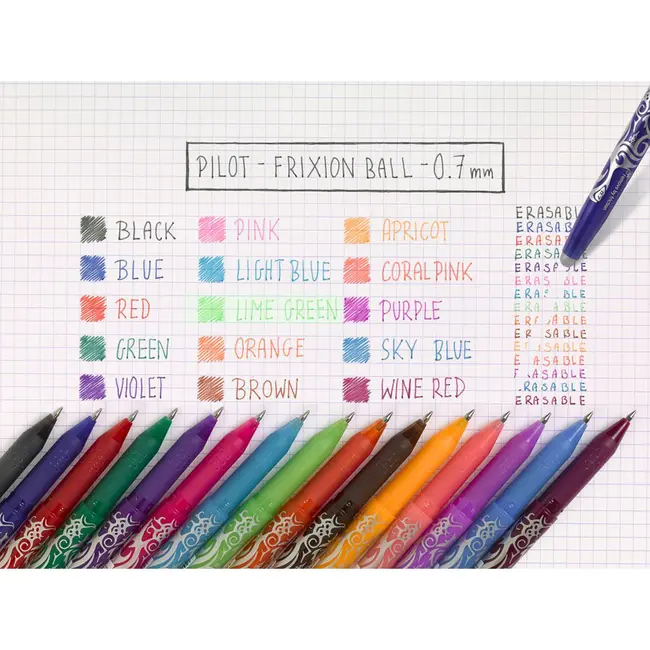Roller cu gel Pilot Frixion Ball, fara mecanism, 0.7 mm, albastru BPTCPI500005