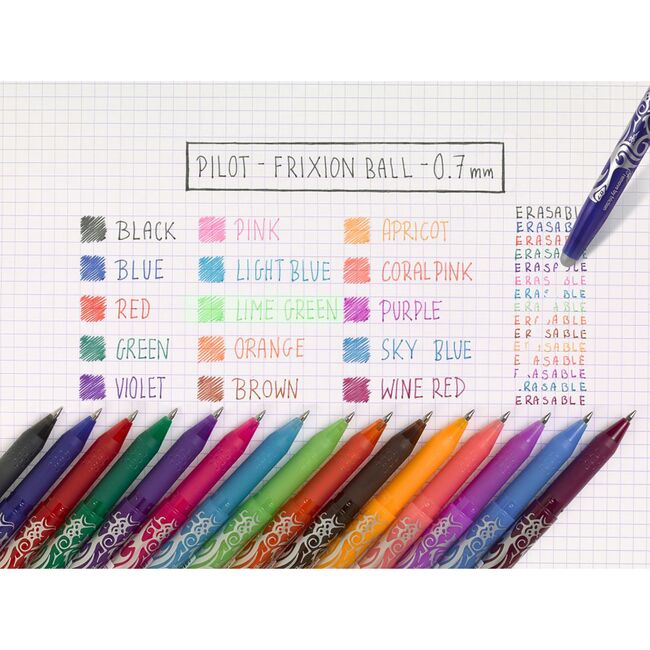 Roller cu gel Pilot Frixion Ball, fara mecanism, 0.7 mm, negru BPTCPI500003