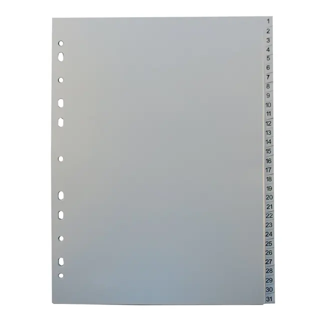 Separatoare Noki, din plastic, cu index 1-31 BPTCDY00039