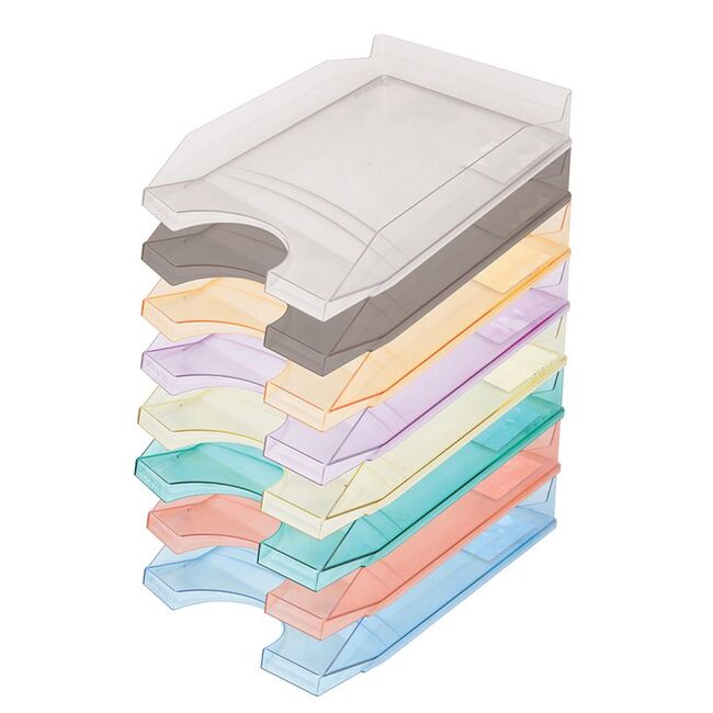 Tavita pentru documente Office Products, albastru transparent BPTCDN101351