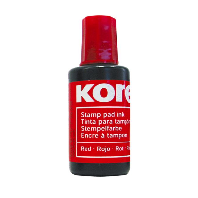 Tus pentru stampila automata/de cauciuc fara ulei Kores. 27 ml, rosu BPTCKS71023