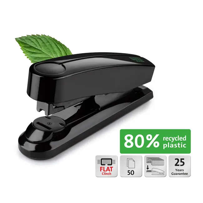 Capsator Novus B4 FC re+new, 50 coli, capse 24/6, 26/6, 24/8, 26/8, negru, 80% pp reciclat BPTCNV1933