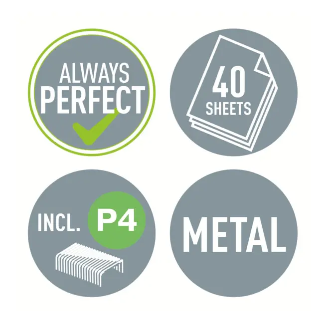 Capsator metalic Leitz 5504 NeXXt Series, 40 coli, 200 capse P3 incluse, albastru BPTCSL801202