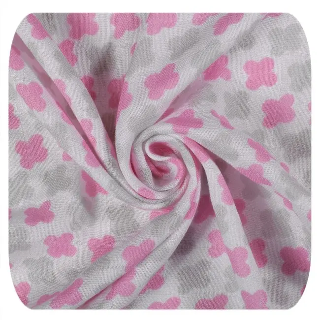 Cearceaf cu elastic din bambus 60x120 cm Pink Cross XKKO BBKXKK_BMBSH6006