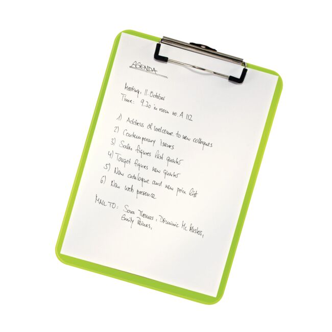 Clipboard Leitz WOW, simplu, PS, A4, 100 coli, verde BPTCSL980051