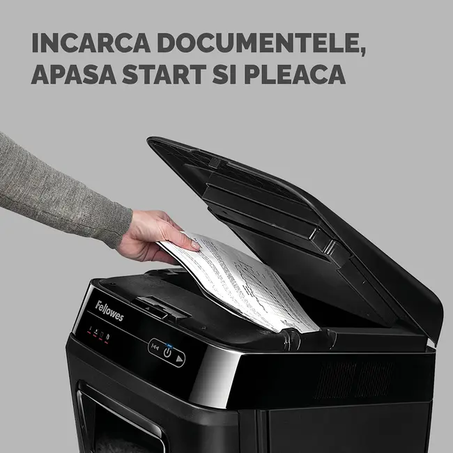 Distrugator Fellowes Automax 150c AUTO FEED CROSS CUT, negru, auto-reverse, sleep-mode BPTCFW680101