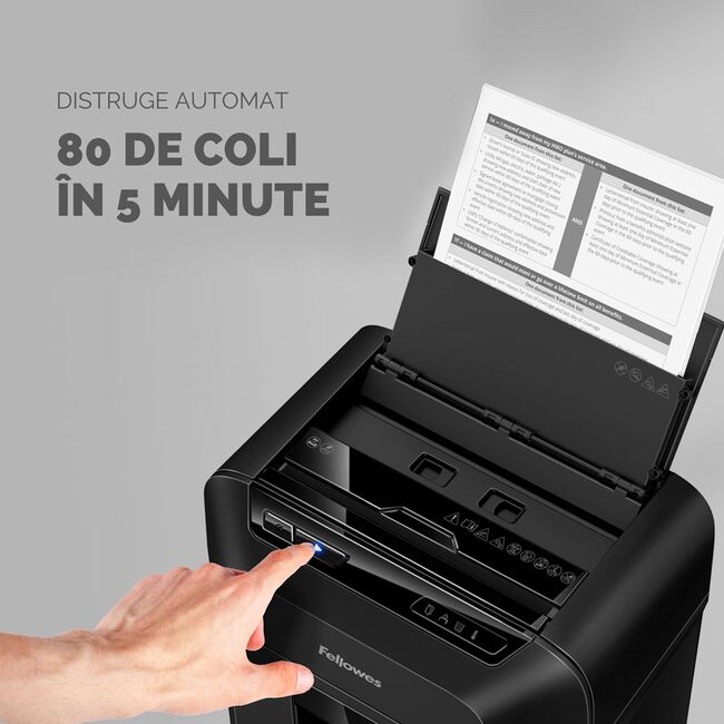 Distrugator documente Fellowes, Automax 80M, 80 coli BPTCFW621601