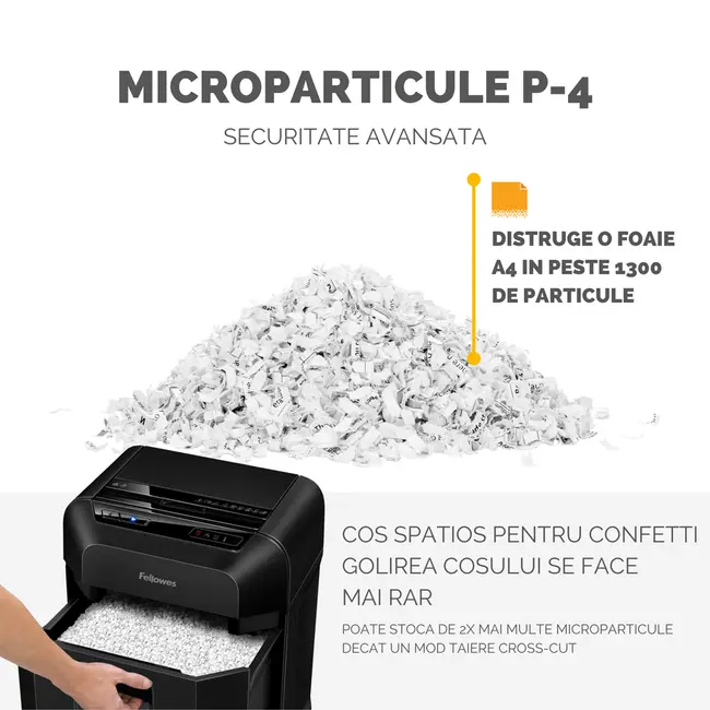 Distrugator documente Fellowes, Automax 80M, 80 coli BPTCFW621601
