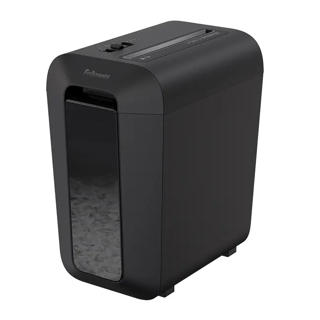 Distrugator documente Fellowes LX65, cross cut, 10 coli, negru BPTCFW400701