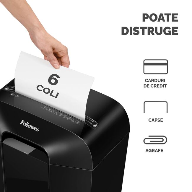 Distrugator documente Fellowes Powershred LX25, 6 coli, Cross-Cut BPTCFW170501