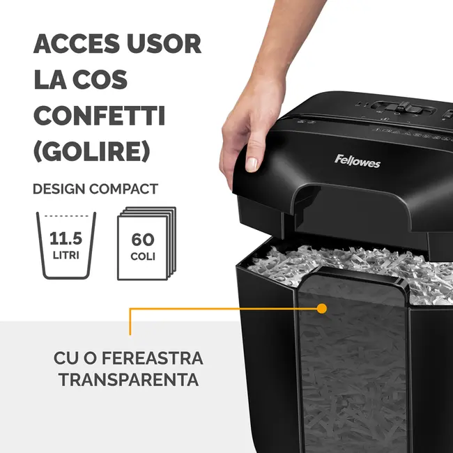 Distrugator documente Fellowes Powershred LX25, 6 coli, Cross-Cut BPTCFW170501