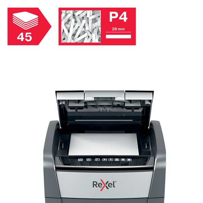 Distrugator documente automat, REXEL OPTIMUM 45X, P4, cross-cut, 45 coli BPTCSL020045