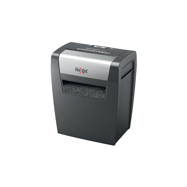 Distrugator documente manual REXEL Momentum X308, 8 coli, 15l, Cross-Cut, negru BPTCSL004570