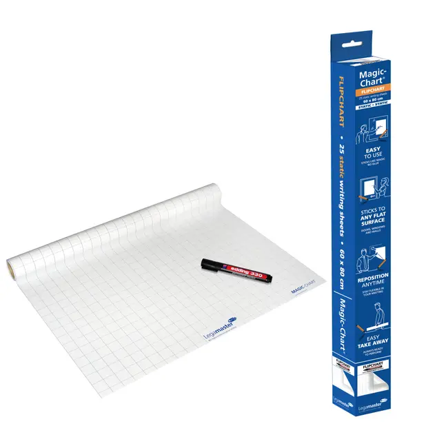 Flipchart Legamaster Magic Chart, liniat, 25 coli/set BPTCPS159000