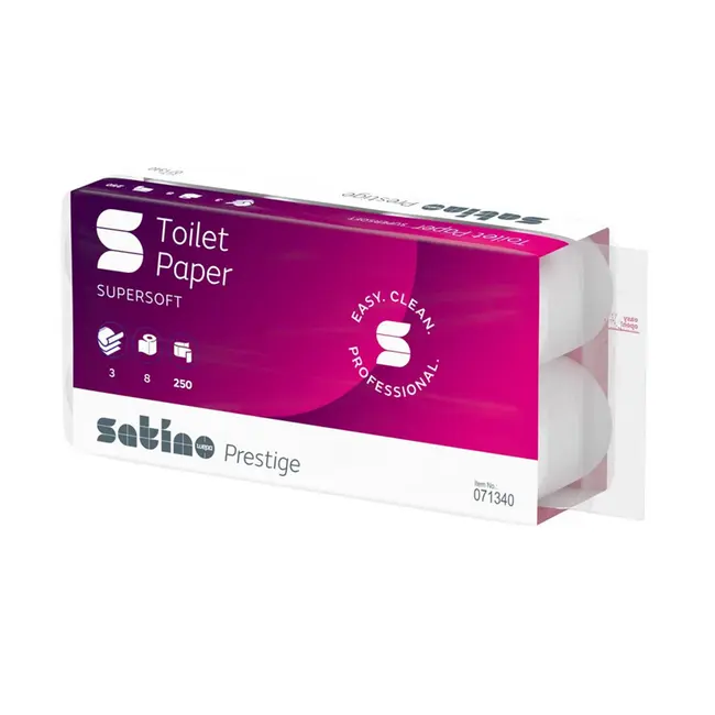 Hartie igienica Wepa Satino Prestige, 3 straturi, 27.5m/rola, 8 role BPTCWP003012