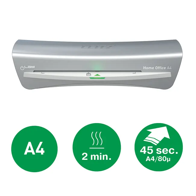 Laminator Leitz iLAM Home Office, A4, kit folii laminare inclus, gri BPTCSL187003