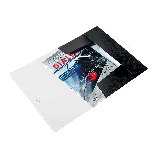 Mapa cu elastic Leitz WOW, PP, A4, 150 coli, negru BPTCSL459095