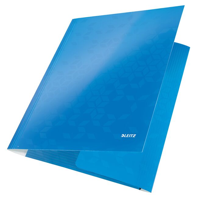 Mapa cu elastic Leitz WOW, carton laminat, A4, 250 coli, albastru BPTCSL820036