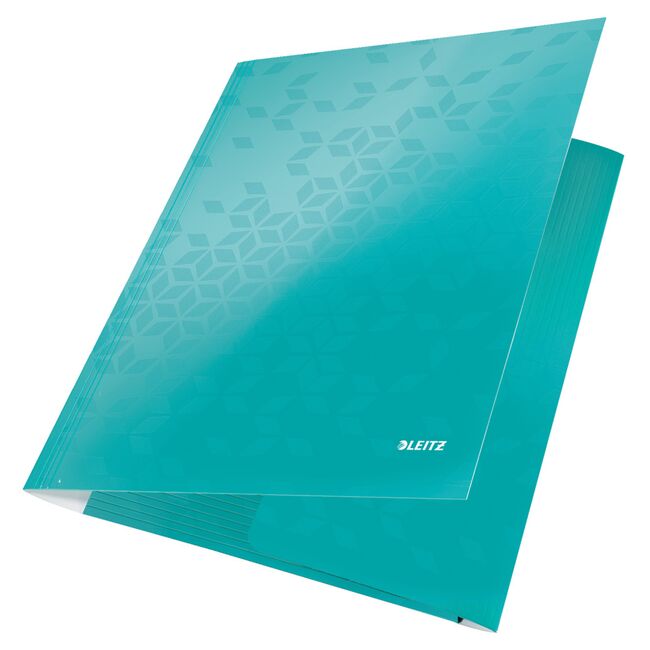 Mapa cu elastic Leitz WOW, carton laminat, A4, 250 coli, turcoaz BPTCSL820051