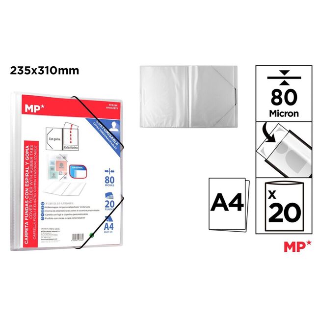 Mapa file cu elastic Main Paper, A4, 80 microni, 20 file BPTCMR137658