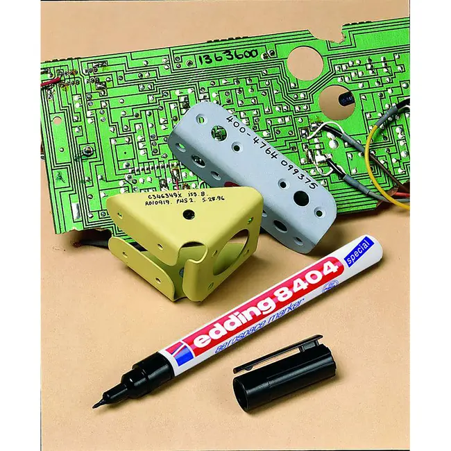 Marker Edding 8404 Aersopace, permanent, corp plastic, varf rotund, 0.75 mm, negru BPTCED008404