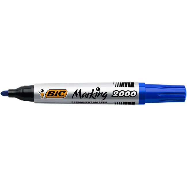 Marker permanent BIC 2000, varf rotund 1.7 mm, albastru BPTCCT8033