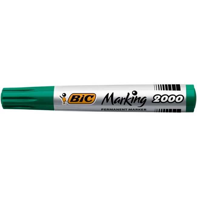 Marker permanent BIC 2000, varf rotund 1.7 mm, verde BPTCCT8034