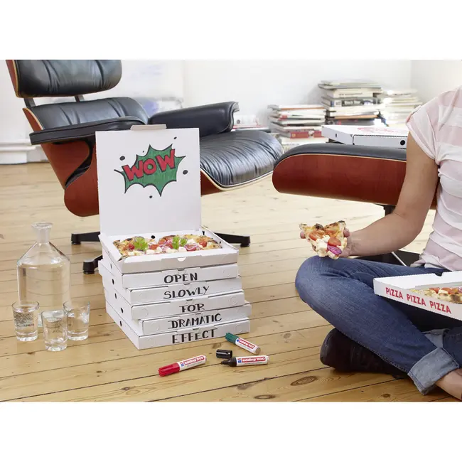 Marker permanent Edding 500, negru, corp aluminiu, varf retezat, 2-7 mm, negru BPTCED5001