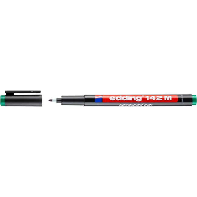 Marker permanent edding 142, corp din plastic, varf rotund, 1 mm, verde BPTCED1425