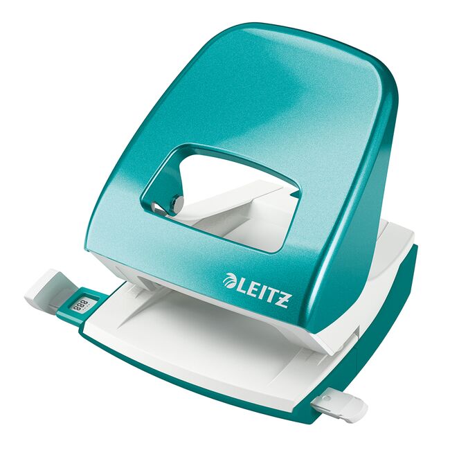 Perforator Leitz WOW 5008, 30 coli, metalic, turcoaz BPTCSL802010