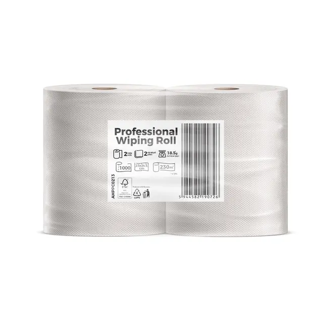 Rola prosop ESENTIS Clean, 2 straturi, 24.5x23 cm, 1000 foi, 230 m, 2 role BPTCMGT00213