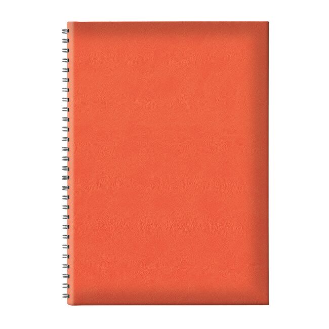 Agenda B5 TUCSON, nedatata, hartie offset alb, spira ascunsa, coperta portocaliu BPTCEJ251805