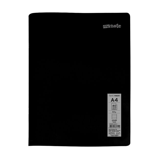 Caiet capsat Mynote, format A4, 40 file offset 60 g/mp, liniatura dictando, coperta PP neon, mix de 8 culori BPTCCI0002118