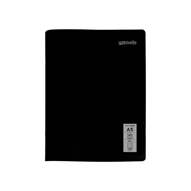 Caiet capsat Mynote, format A5, 40 file offset 60 g/mp, liniatura dictando, coperta PP neon, mix de 8 culori BPTCCI0002127