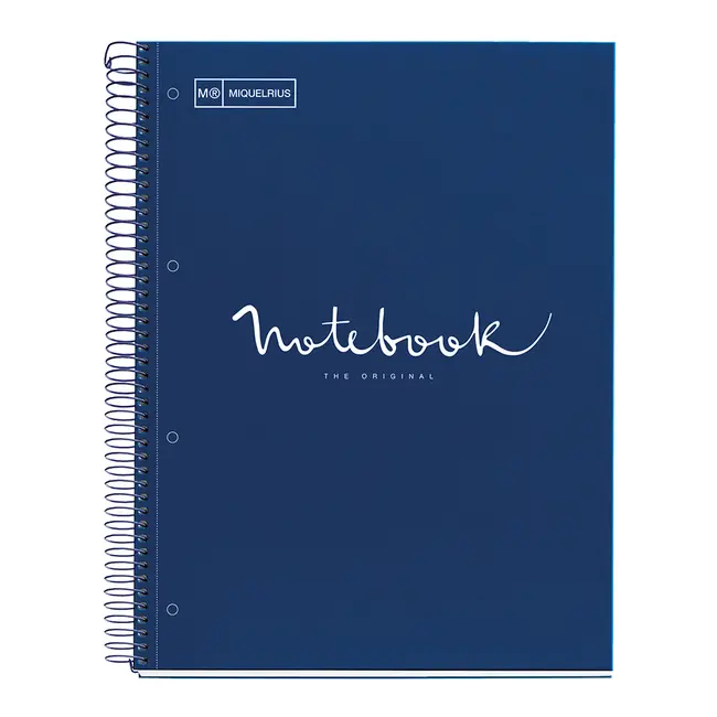 Caiet cu spira, Miquelrius, Emotion, A4, matematica, 80 file, coperta carton dur, albastru BPTCMQ46046