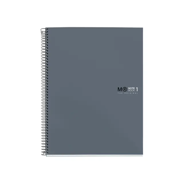 Caiet cu spira  Miquelrius Original, A4, matematica, 80 file, coperta cu tratament antiviral si antibacterian, grafit BPTCMQ046580