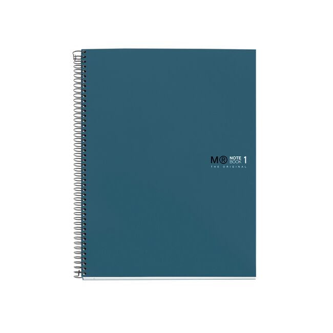 Caiet cu spira  Miquelrius Original, A5, matematica, 80 file, coperta cu tratament antiviral si antibacterian, bleumarin BPTCMQ046589