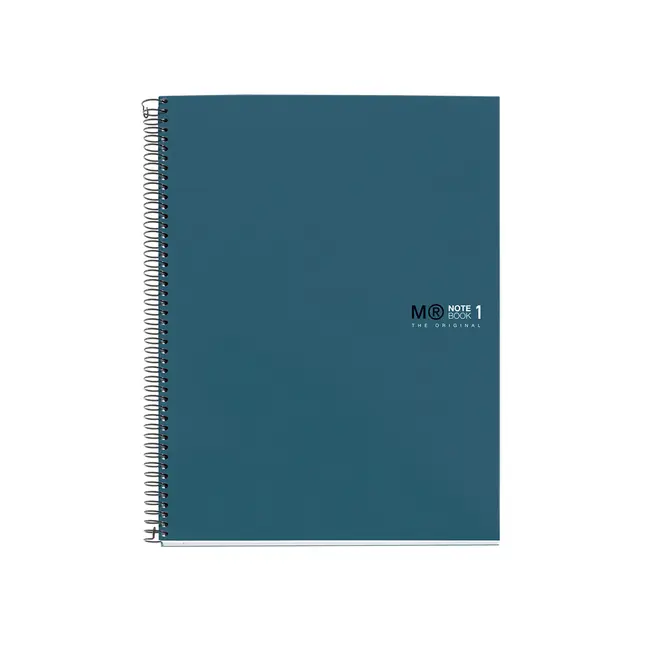 Caiet cu spira  Miquelrius Original, A5, matematica, 80 file, coperta cu tratament antiviral si antibacterian, bleumarin BPTCMQ046589