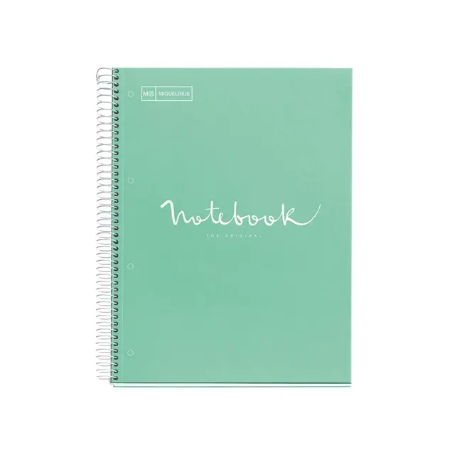 Caiet cu spira Miquelrius Emotions, A5, liniatura punctata, 80 file, coperta carton dur plastifiat, menta BPTCMQ046556