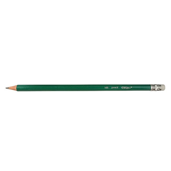 Creion grafit EVOffice, cu radiera HB, ascutit verde BPTCBS000004