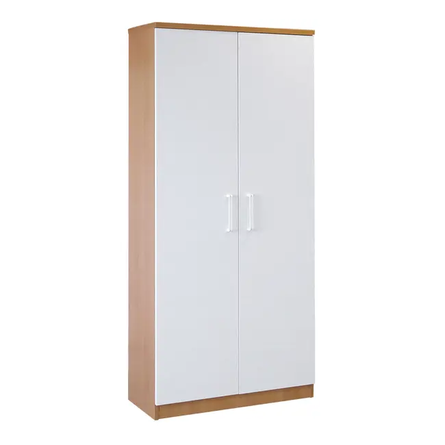 Dulap cu usi, 4 polite, stejar ferrara/alb BPTCOS80012